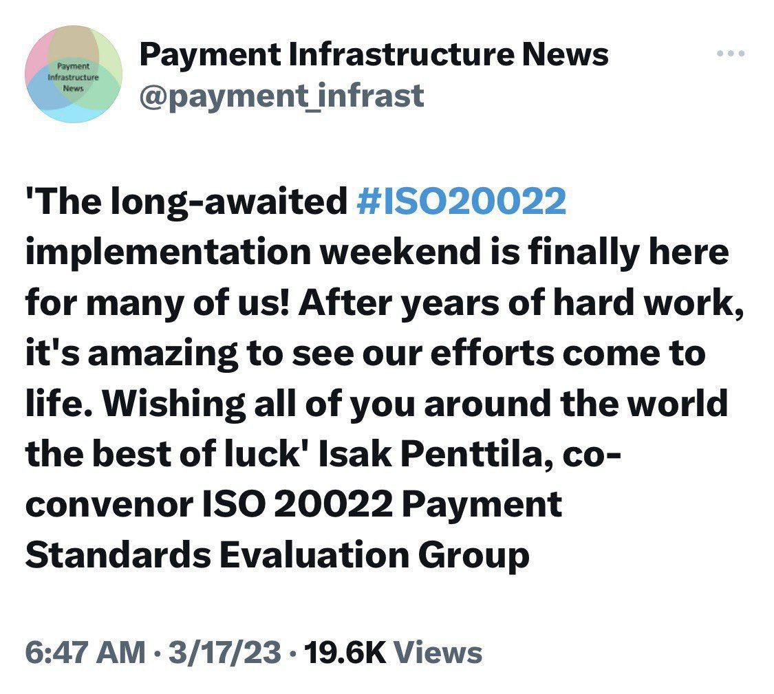 NeedACoffeUSA's tweet photo. Are you ready?
#ISO20022 #Basel4 #QFS #Stellar https://t.co/zly7UguWkt