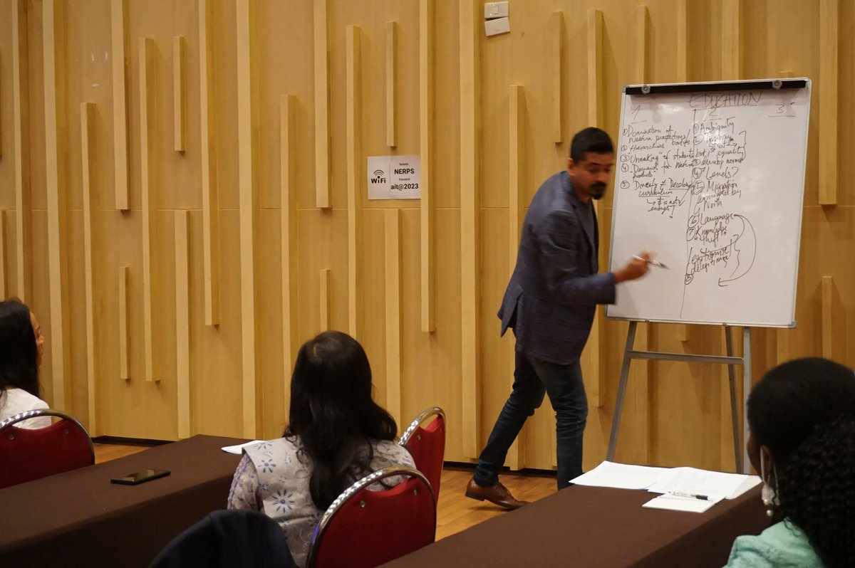 Starting with a workshop: dialogical reflexivity towards decoloniality in knowledge production, education, and international collaborations, Day 3 of #NERPS2023 conference then continued with six session groups mainly under the topics of #sustainability, #SDGs, &amp; #governance.