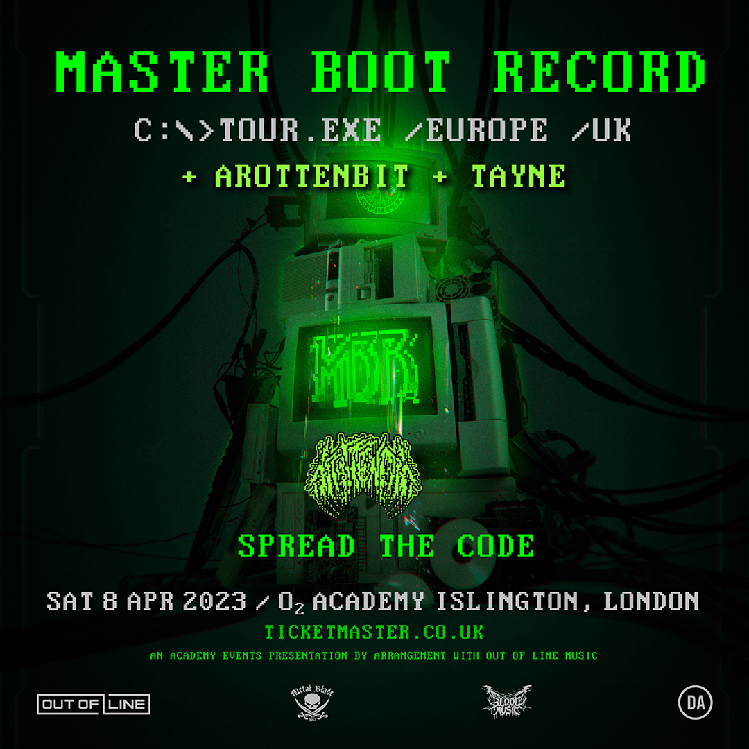 O2AcademyIsl's tweet photo. Italy-based electronic metal genius @masterbootrec is heading our way on Sat 08 Apr, in continued support of their full-length album titled ‘Personal Computer’. Support from #TAYNE and #Arottenbit.

Have you got your tickets yet?  👉  https://t.co/xZvSkCJSbg #MasterBootRecord https://t.co/QFs2KW9ZNZ