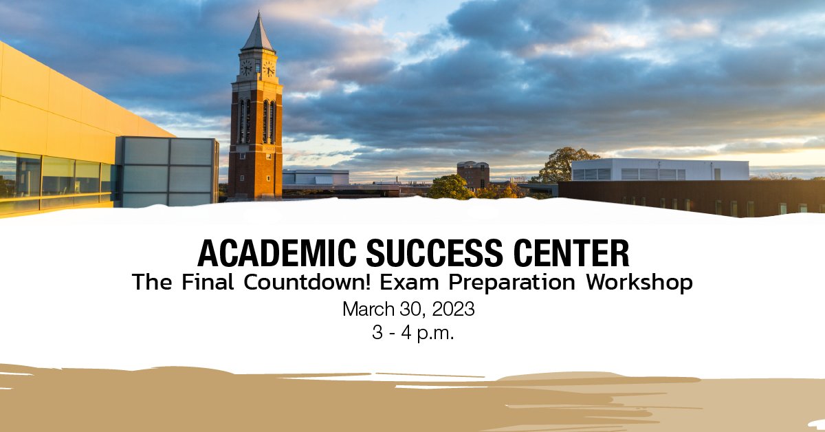 Join the Academic Success Center on March 30! Students will learn how to prepare for final exams in various subjects at this event.

Visit calendar.oakland.edu/event/7121-the… for more info.

#SuccessSunday