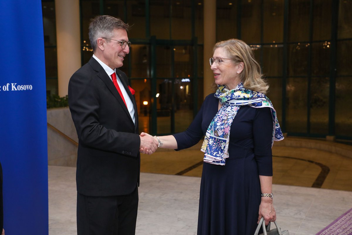 LulzimMjeku's tweet photo. Pleasure to receive and shake hands with my colleague, H.E. Yasmine Chatila Zwahlen, the ambassador of Switzerland. https://t.co/jR5Dna7vVh