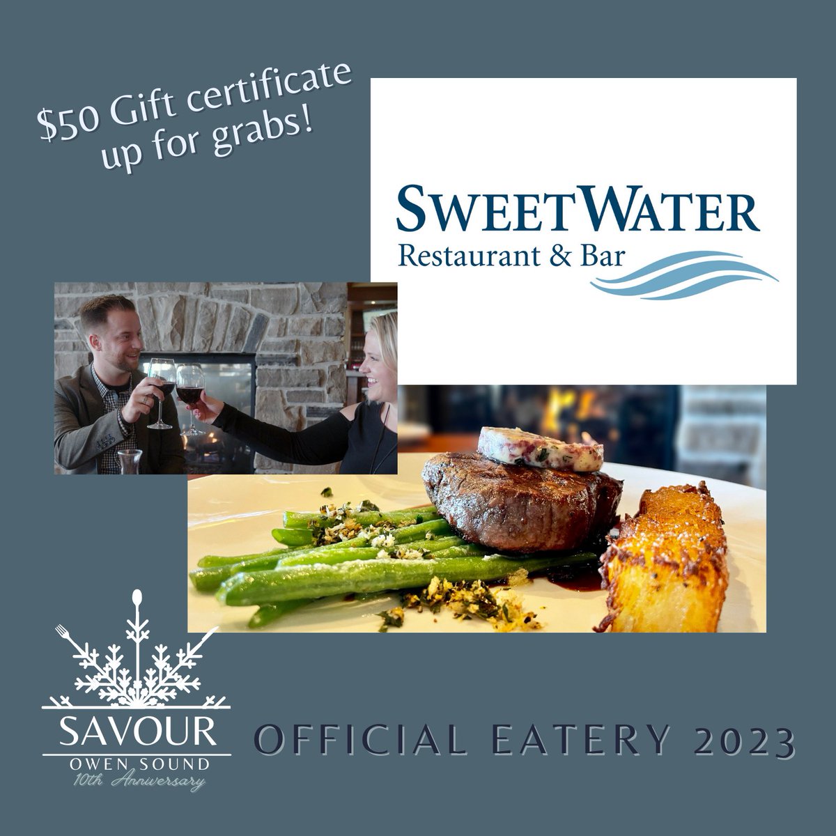 OSTourism's tweet photo. Today's Savour feature is Sweetwater Restaurant! The Sweetwater Restaurant has earned rave reviews and an enviable reputation for offering one of the finest dining experiences in the area.
#SavourOS #OwenSoundTourism #EalLocal #Savour #Restaurant #Food https://t.co/bzAlNefzLy