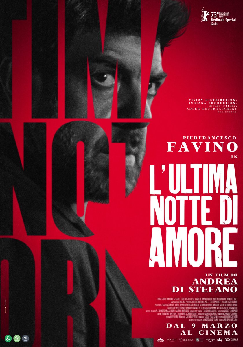 Il poliziotto e la malavita cinese.
Un thriller metropolitano in bilico tra corruzione e rettitudine, con la gravitas di Favino. 
Tesissimo, ritmo serrato, ben congegnato.
Bello.

#lultimanottediamore