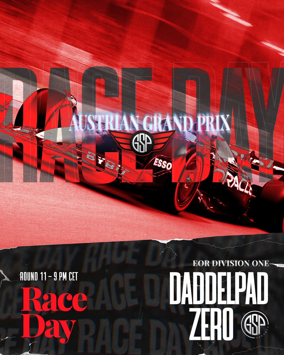 GSP_esports's tweet photo. RACEDAY | @EORFormula1 

Round 11 tonight in what has been a difficult championship for us. But we are keen to end the season strong in the final two races, tonight with @daddelpad and @F1_ZeRo98 👊

#TeamGSP https://t.co/C2S8CZZVma