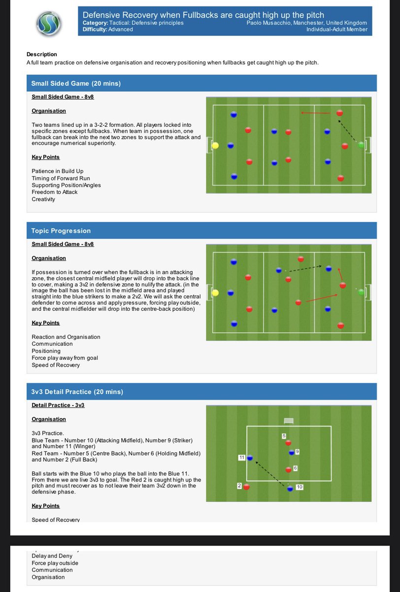 P_M_1986's tweet photo. Session - Defensive Recovery when Fullbacks are caught high up the pitch 

Format - Whole/Part/Whole

Delivered this to @ManCityWomen Development Squad a few years back. Really enjoyable practice with lots of repetition and learning opportunities. 

#SundayShare @SundayShare10 https://t.co/c8SWQLmqr3