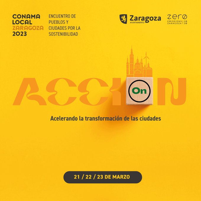 CopeZaragoza's tweet photo. #Zaragoza acogerá del 21 al 23 de marzo #ConamaLocal, un encuentro en el que 130 ponentes y expertos en la implantación de políticas sostenibles, abordarán la renaturalizacion y su importancia para la salud, la economía circular y el reto de la neutralidad climática. @info_conama https://t.co/TgqZJtKALs