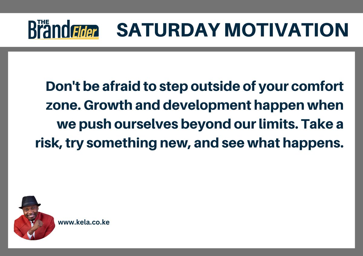 Saturday: Take risks, challenge yourself, and grow! #TakeRisks #PersonalSuccess #AttractDoNotChase