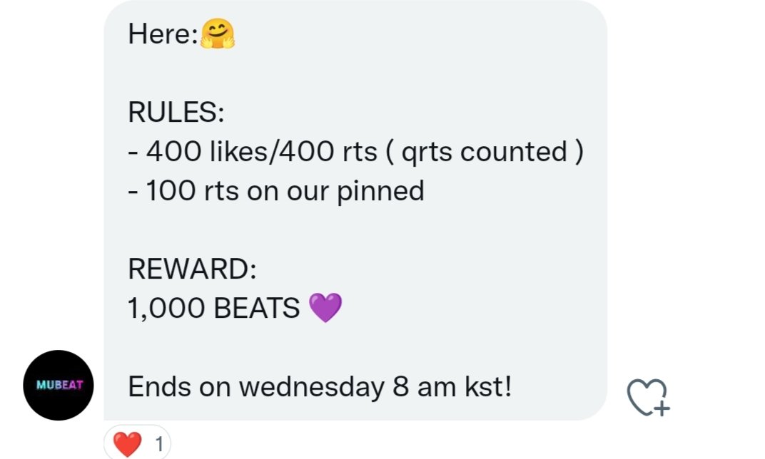 AlienEXO_L9's tweet photo. Attention EXOLs ‼️‼️‼️
Mubeat deal for #EXO #KAI
🏆 1000 beats 💜

- 400 likes/400 rts ( qrts counted )
- 100 rts on @MUBEAT_VENUE pinned twt

Ends on wednesday 8 am kst!📢📢📢

Let's complete this fast for our Nini bear Eris 🙏🏻❤️‍🔥 fighting #KAI_Rover @weareoneEXO https://t.co/cVmG2AYWPV