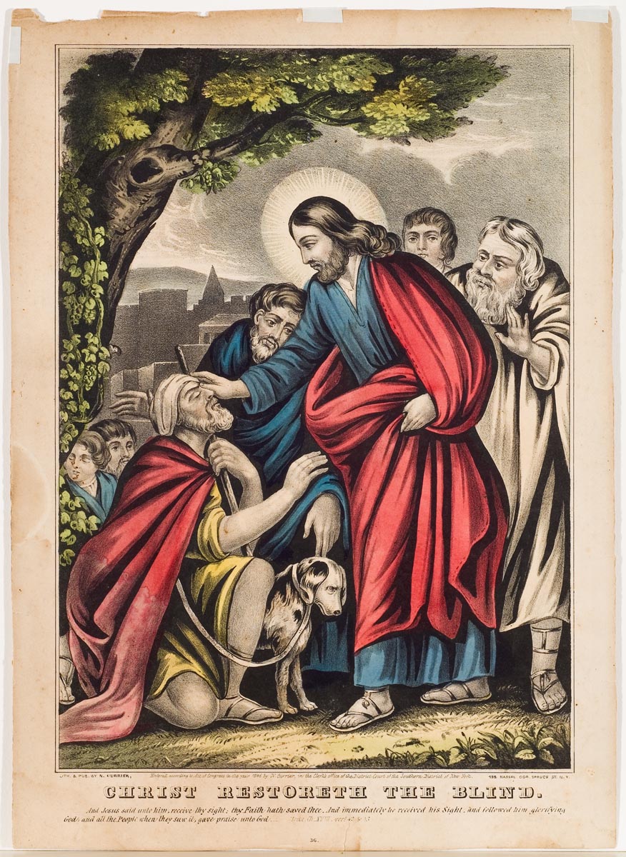 KeesTingeling's tweet photo. Stichtelijk plaatje op de zondagmorgen
Jezus geneest de blinde; opvallend detail, de blinde man heeft een hond aan de lijn #historie #geleidehond #prent USA/1845 https://t.co/VKgcMxzF8W