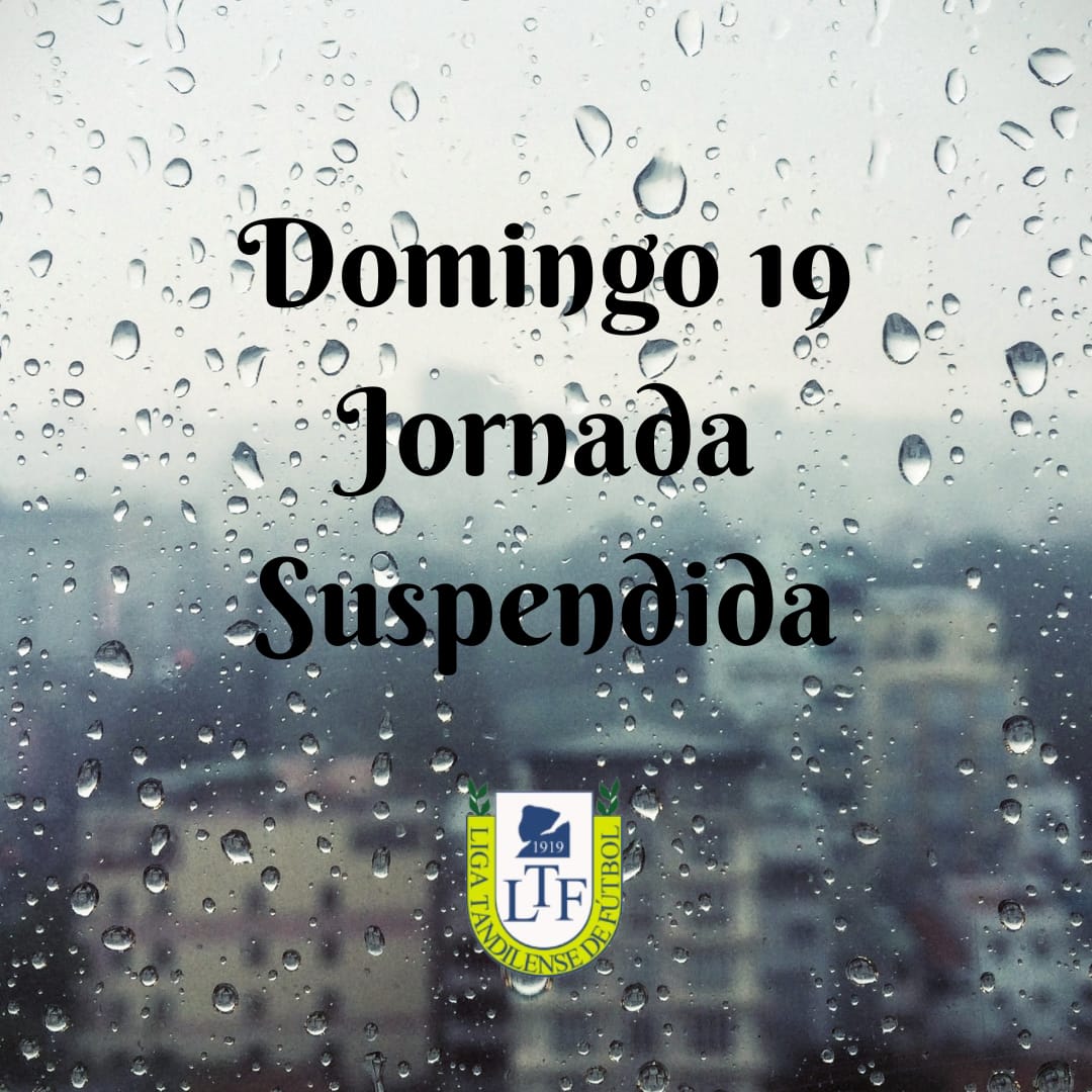 SUSPENSIÓN

Debido a las inclemencias climáticas reinantes, la jornada de la URD, este DOMINGO 19, ha quedado SUSPENDIDA