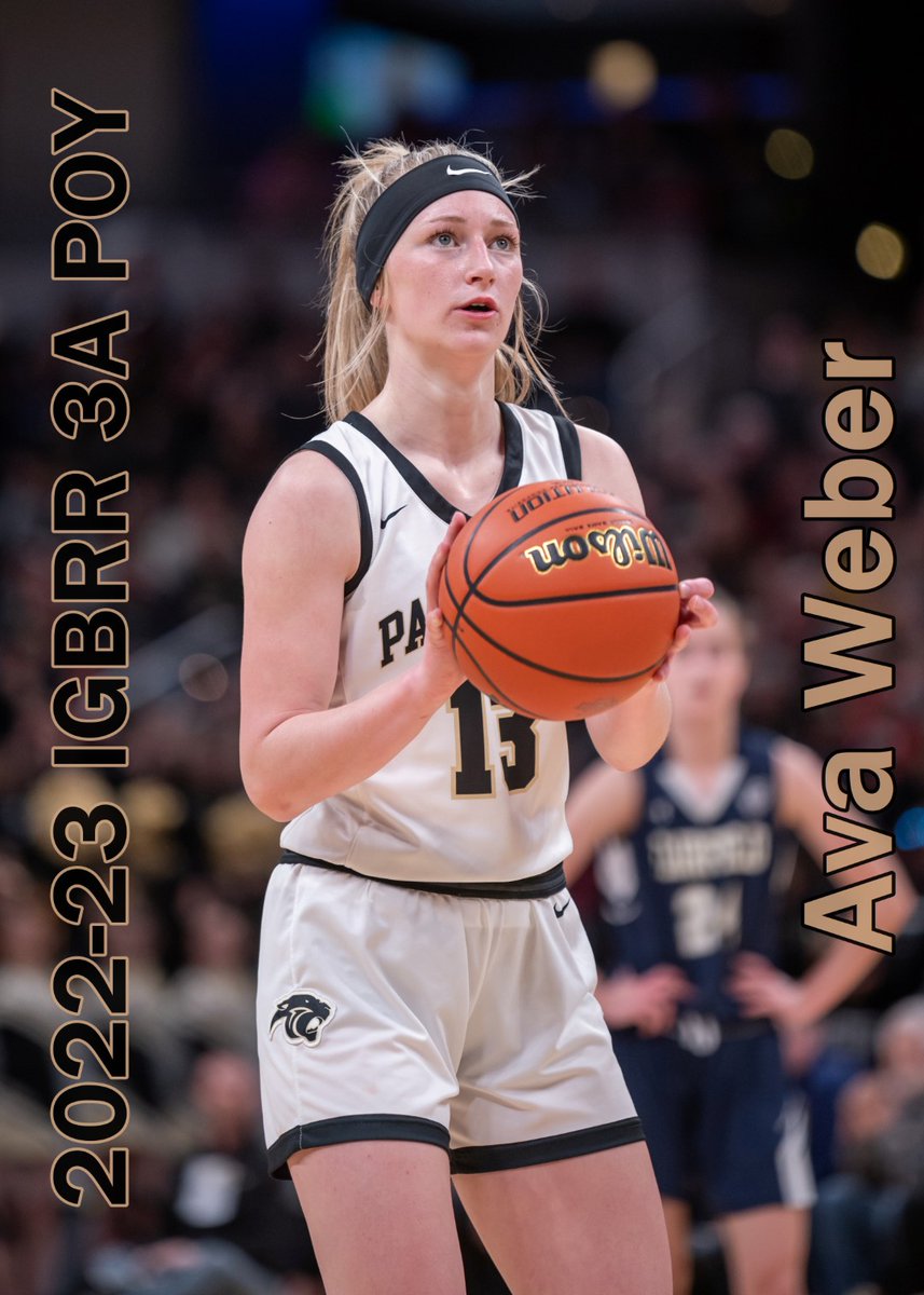 2022-23 IGBRR Class 3A Player of the Year:

Ava Weber Sr, 5'11, CG, Corydon Central
22 PPG, 6.5 RPG, 3 SPG, 2.5 APG, 56% FG
Career: 1849 pts, 657 rbs
Team: 27-3, Class 3A State Runner-Up

IGBRR Class 3A All-State Teams
@ IGBRR.COM