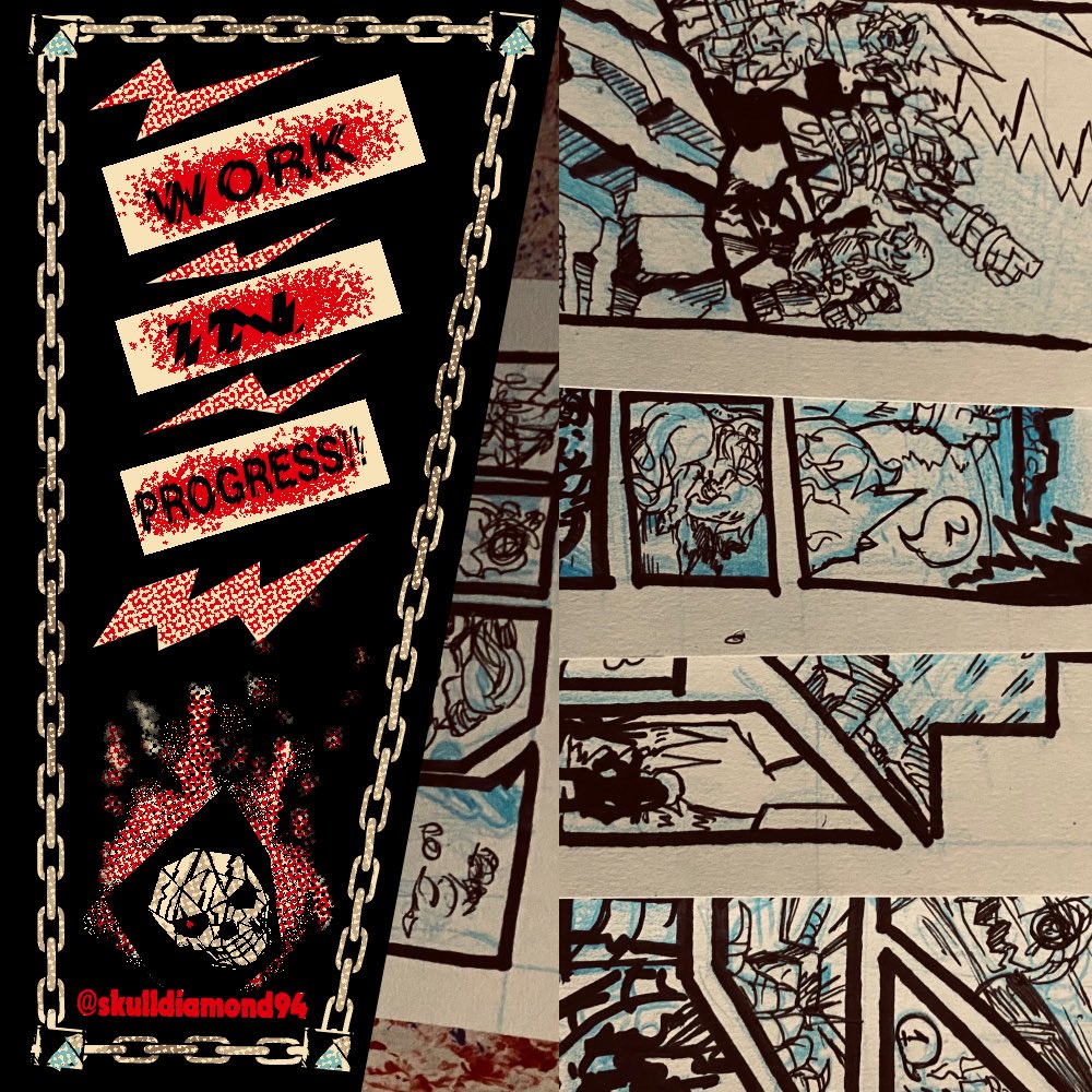 Started last week for issue 4 of Heavy Saga!#makingcomics #heavymetal #metalhead #judaspriest #turbolover #heavysaga #indiecomic #smallpress #comix #swordandsorcery #comics #manga #comicsketch #letteringcomics #notecards #skulldiamond94 #makemorecomics #speedmetal #nwothm #sketch