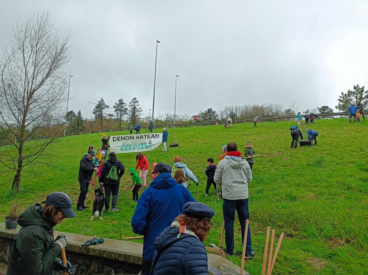 haritzalde's tweet photo. Ante el #CambioClimatico la resiliencia de lo verde. Ante la avaricia especuladora y la imposición, #resistencia Menos cemento y más equipamiento. Es hora del #cinturonverde #Unanueparquerural #belartza2gelditu @belartza2 @anorgatxiki #medioambiente #naturaleza #arboles https://t.co/A8dymbsFlA