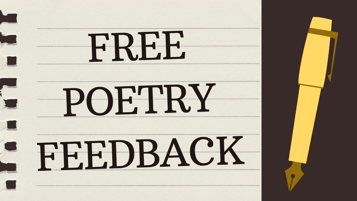 Ahead of #WorldPoetryDay, we're giving away 2 x FREE POETRY FEEDBACK 😍🖊️🙌

To enter,

1. RT &amp; follow
2. Reply with a poem / poet you admire 👇

🌟 Deadline: 24 March 2023

#writingcommunity #litmag #poetrycommunity #poetrylovers #amwriting #micropoetry #poetsoftwitter #poets