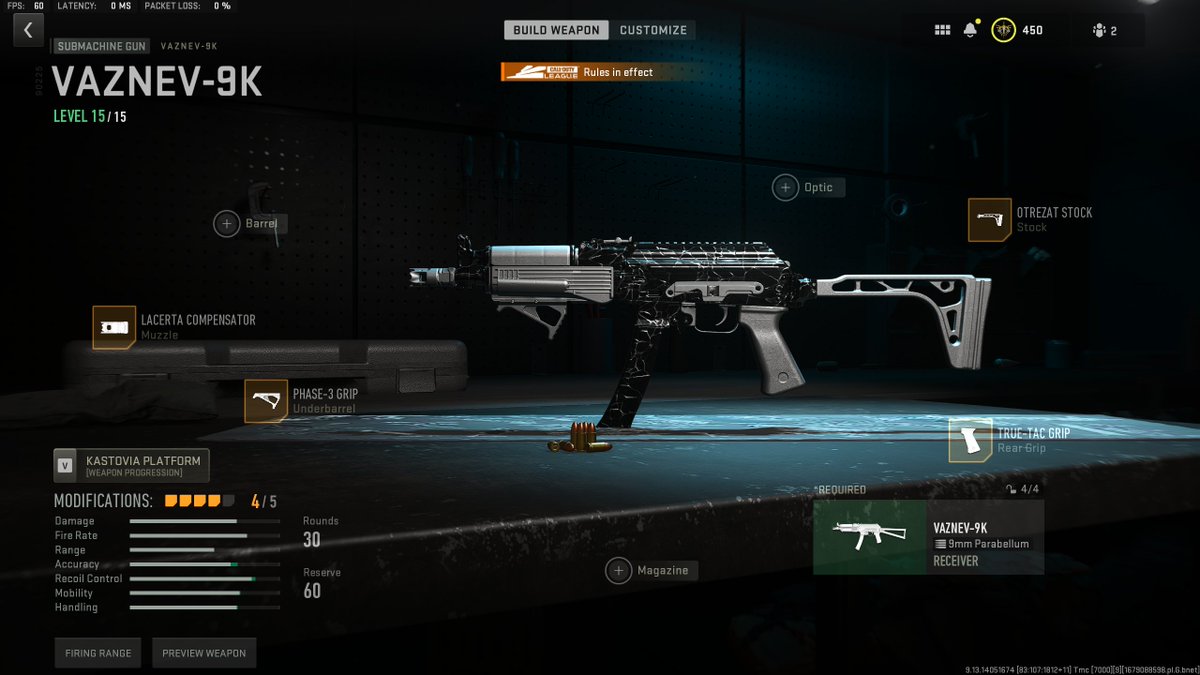 THE BEST VAZNEV-9K CLASS WITH NO TUNINGS FOR RANKED PLAY IN SEASON 2! No other attachments below 😁🔥