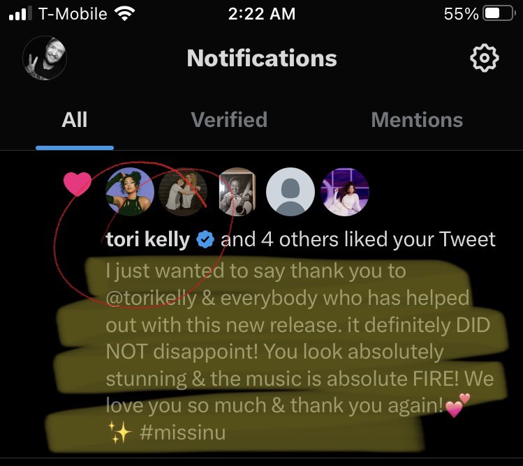 terryallyncole's tweet photo. btw this just happened & im freaking out✨i am just so proud of you. thank you for never giving up on YOUR dreams baby girl. we STAND by you every step of the way💯 @torikelly #missinu #newmusic #stantk #stantorikelly STG im gettin’ this FRAMED!👏🏼 https://t.co/5FSQjI3vso