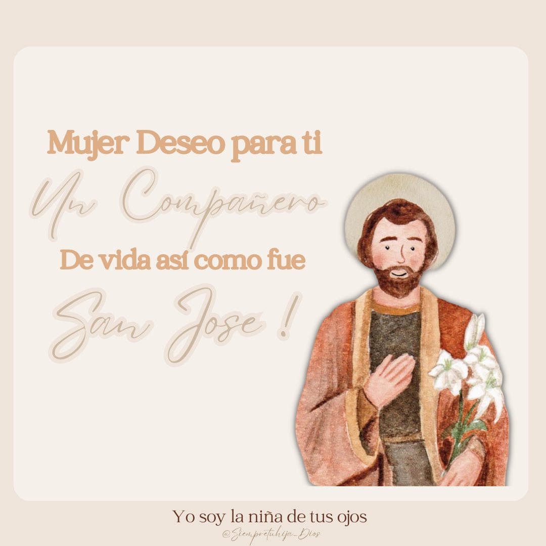 siempretuhija's tweet photo. 𝐅𝐄𝐋𝐈𝐙 𝐃𝐈́𝐀 𝐒𝐀𝐍 𝐉𝐎𝐒𝐄́🌷✨

𝘋𝘪𝘰𝘴 𝘭𝘰𝘴 𝘣𝘦𝘯𝘥𝘪𝘨𝘢 𝘨𝘳𝘢𝘯𝘥𝘦𝘮𝘦𝘯𝘵𝘦 
𝘠 𝘩𝘢𝘨𝘢 𝘥𝘦 𝘶𝘴𝘵𝘦𝘥𝘦𝘴, 𝘏𝘰𝘮𝘣𝘳𝘦𝘴 
𝘙𝘦𝘤𝘵𝘰𝘴 𝘥𝘦 𝘤𝘰𝘳𝘢𝘻𝘰́𝘯 𝘺 𝘦𝘯 𝘷𝘪𝘳𝘵𝘶𝘥𝘦𝘴 https://t.co/uvBhPvVek4