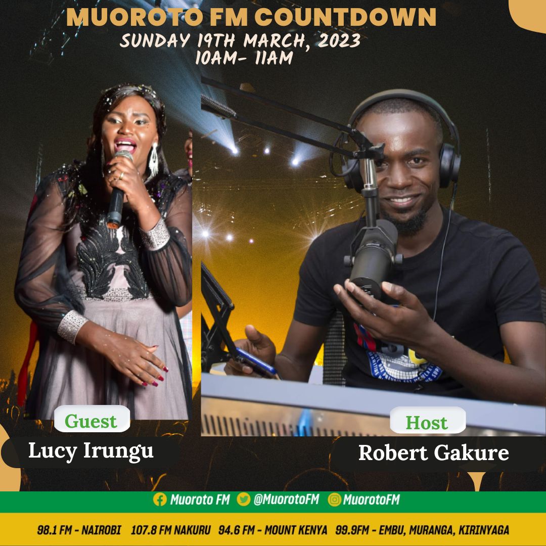 MuorotoFM's tweet photo. Join Robert Gakure and our guest Lucy Irungu on #MuorotoCountdown in a few. https://t.co/BQ3kEmC3PG