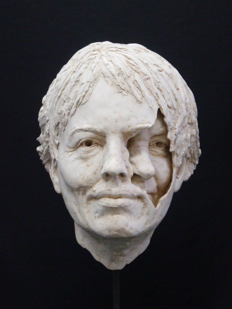 'Mum/me II' sculpture (self-portrait) by contemporary sculptor Hazel Reeves #WomensArt