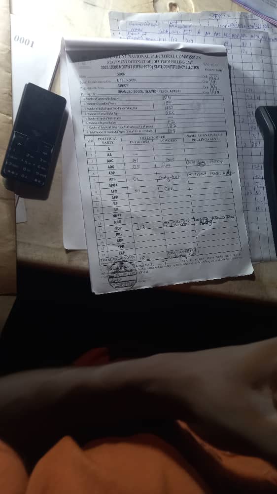 INECLiveResults's tweet photo. #OgunBVASResults
@LadoForGovernor
@Digiblitztorch
@inecnigeria
@ladiadebutu
LGA- IJEBU NORTH, WARD-ATIKORI , POLLING UNIT- https://t.co/3johcBQufh