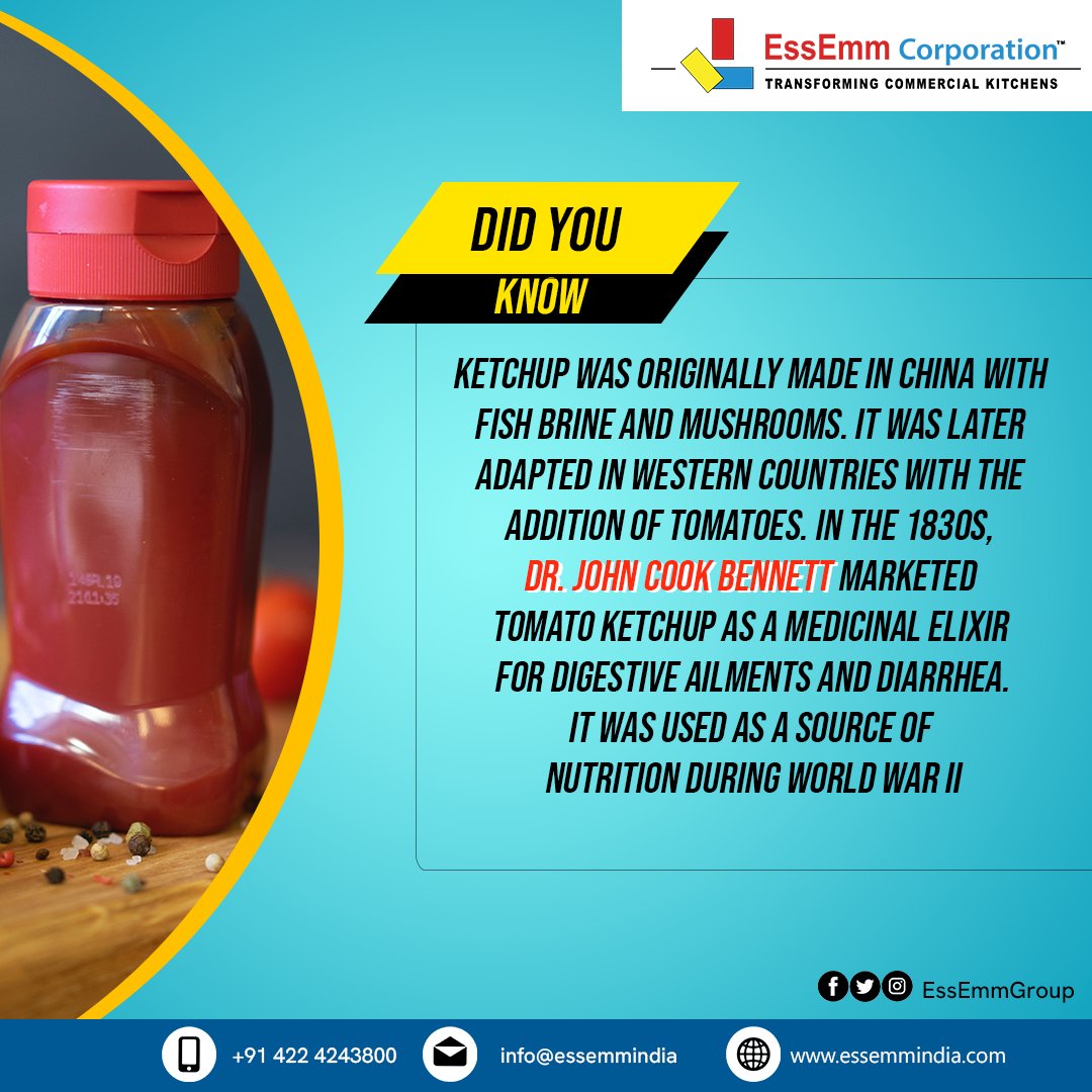 Fact about tomato ketchup 😮

#essemm #cosmos #foodfacts #foodvlogger #foodvlog #ketchup #memes #history #facts #tomato #historymemes #historyfacts #ai #tech #motivation #cookingequipment #cook #cookingmachine #foodprocessing