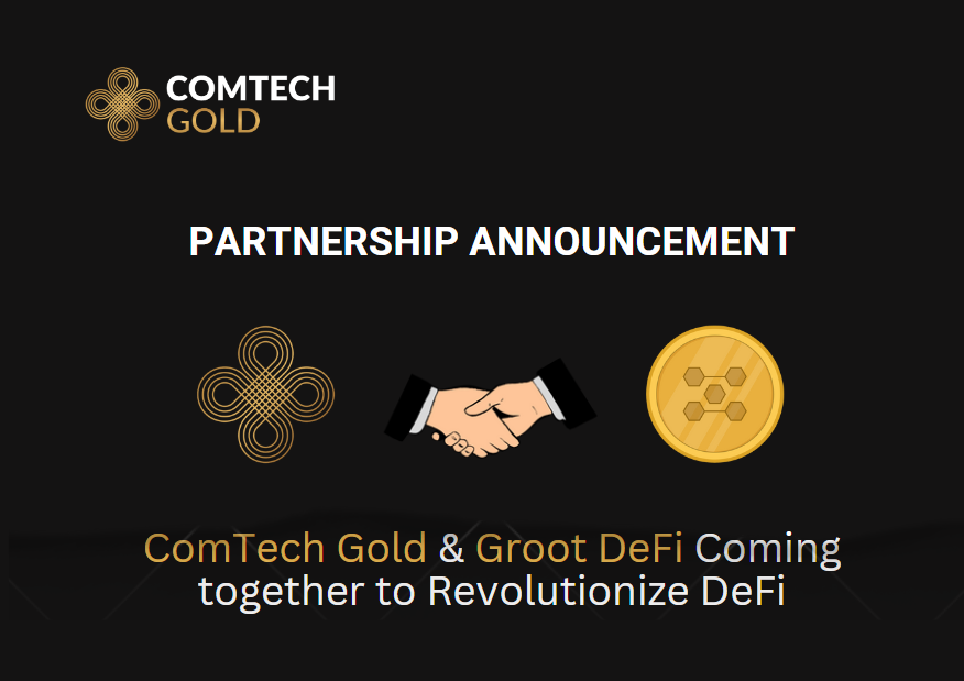 The <a href="/ComTechOfficial/">ComTech</a> Gold &amp; @GrootDex Coming together to Revolutionize #DeFi! 
 
This partnership will help to create a Sustainable &amp; Innovative #decentralizedfinance Ecosystem, #BuiltOnXDC network &amp; powered by <a href="/ElitWeb3/">Elit Web3 Solutions</a>.
 
#ComTechGold $CGO #CGO $Groot #Gold #GrootDEX #GrootDeFi
