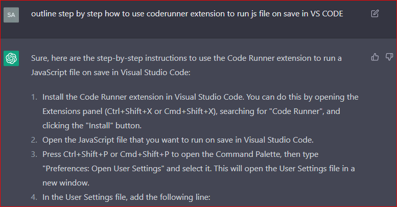 salakosunday's tweet image. How I use  #CHATGPT to optimize #coderunner  #vscodeextension to work like #Quokka
#vscode