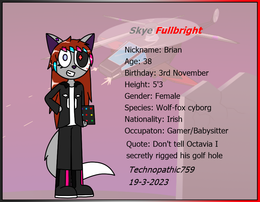 Technopathic759's tweet photo. Once again, updating their character cards
#anthro #oc #ocart #charactercard #characterupdate #hybrid #cyborg https://t.co/GZwsOF3Vou