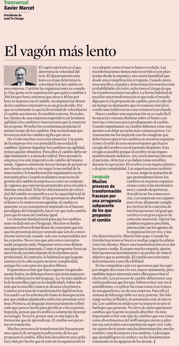 CoralFernándezSolana (@coral_barcelona) on Twitter photo Senzillesa, empatia, humilitat i determinació, claus en la gestió del canvi real de les nostres organitzacions adaptant-la a clients interns i externs. Importantíssims ingredients per evolucionar les organitzacions prestadores de serveis en salut. Gràcies <a href="/XavierMarcet/">Xavier Marcet</a> 💫 Senzillesa, empatia, humilitat i determinació, claus en la gestió del canvi real de les nostres organitzacions adaptant-la a clients interns i externs. Importantíssims ingredients per evolucionar les organitzacions prestadores de serveis en salut. Gràcies <a href="/XavierMarcet/">Xavier Marcet</a> 💫
