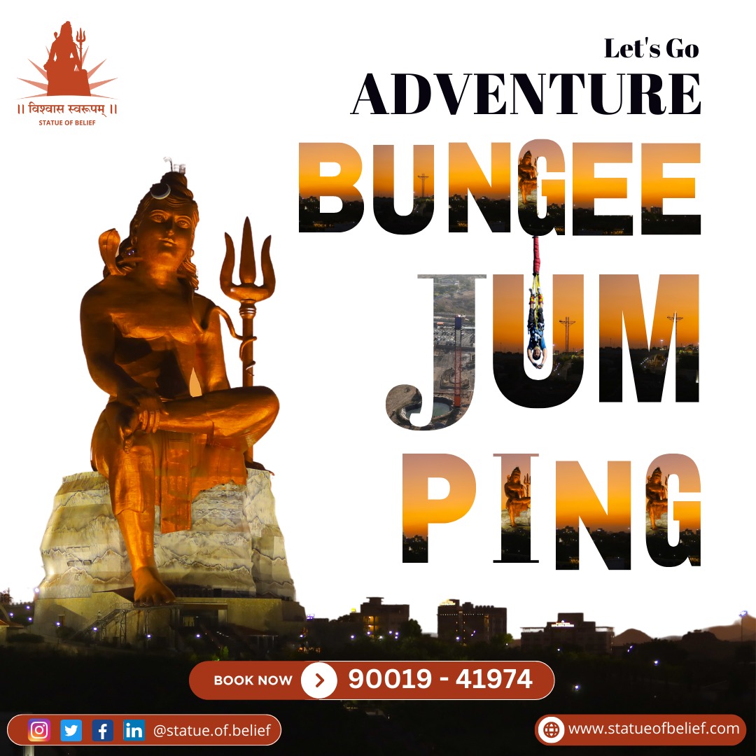 statueofbelief's tweet photo. Is Bungee Jumping on your Bucket List?
Do comment
.
.
.
.
#enjoyment #BunjeeJump #bungeejumping #bunjaee #shivstatue #statueofbelief #nathdwara #udaipur #shivmurti https://t.co/h1YLCfaw04