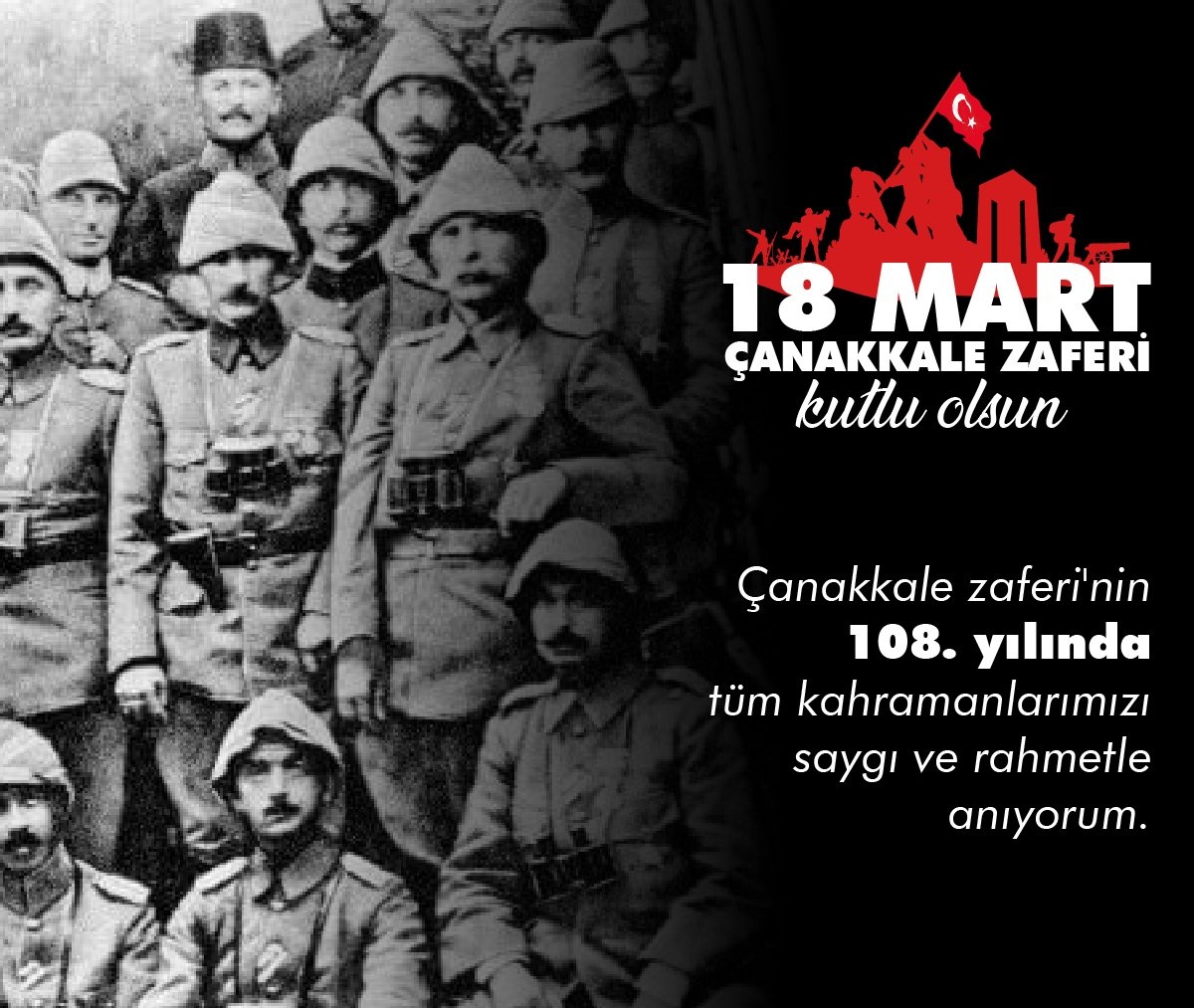 #18martcanakkalezaferi
Özgürlük ve bağımsızlığımızın büyük destanı #18MartÇanakkaleZaferi’mizin 108. yılı kutlu olsun
#CanakkaleGecilmez #Canakkalezaferi