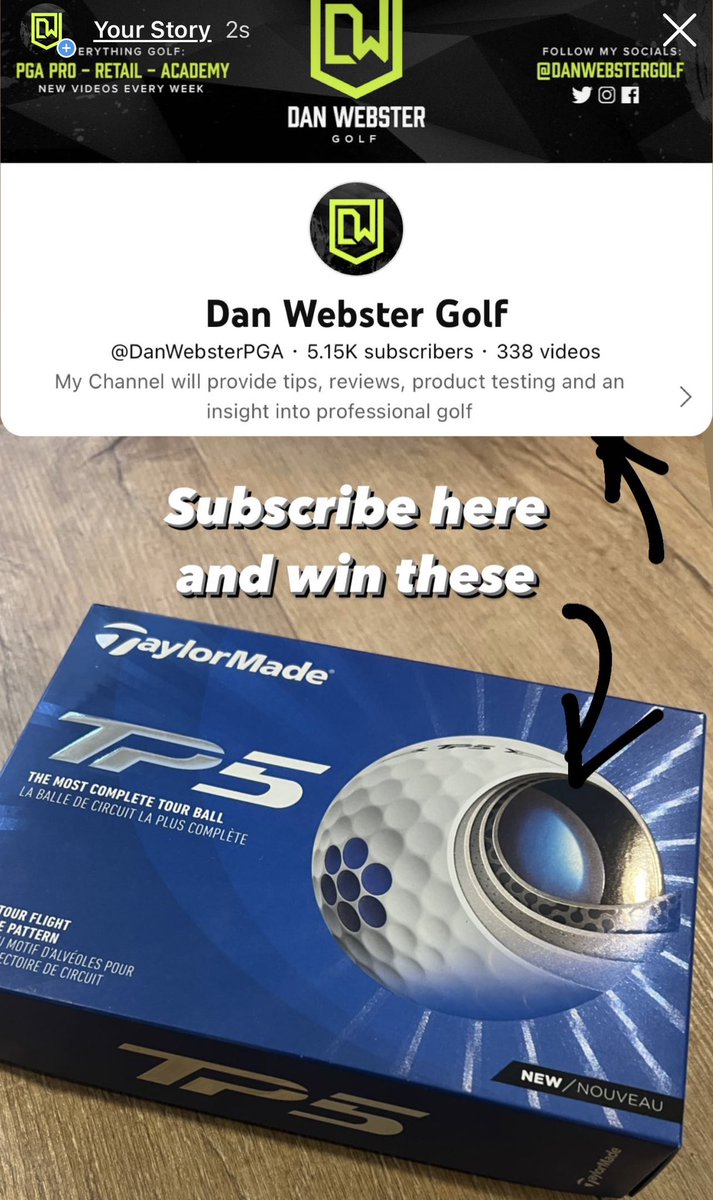 Fancy winning a dozen <a href="/TaylorMadeGolf/">TaylorMade Golf</a> TP5 balls ? Head over to my you tube channel and subscribe for free then retweet this tweet and you could win these balls 

youtube.com/@DanWebsterPGA