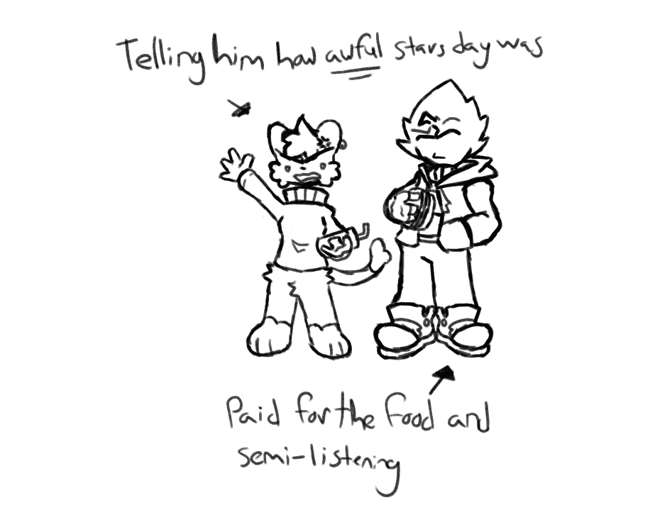 Snackin' and chattin'