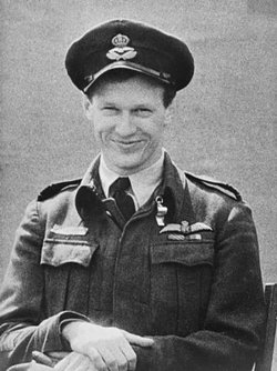 S/Ldr Ian Bazalgette DFC, VC 1918-44. Master bomber 635 Pathfinder Squadron. His Lancaster set on fire by flak but pressed on & marked target accurately, ordered crew to parachute. Crash landed in Picardy. Now alone at #CWGC Senantes. His courage & devotion to duty beyond praise. https://t.co/zLFM24jmaD