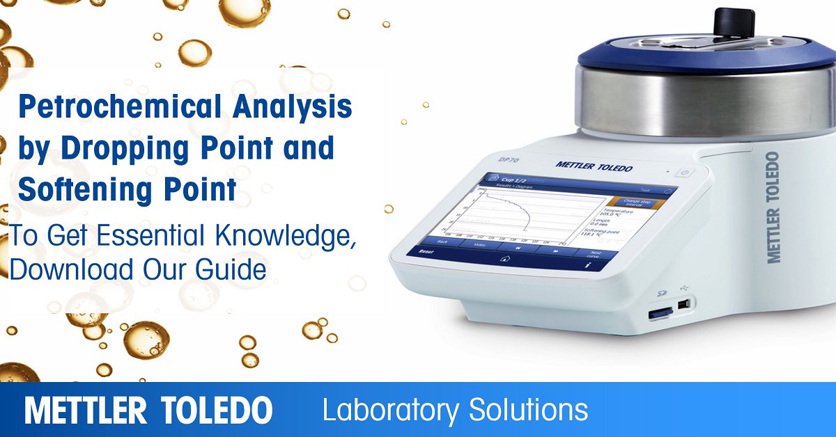 mettlertoledo's tweet photo. Learn more about dropping point and softening point analysis of petrochemical products using METTLER TOLEDO’s DP70 instrument. #droppingpoint #softeningpoint #petrochemical #industry #guide https://t.co/gwz8UW1Vl0 https://t.co/y6C5lPFTVM