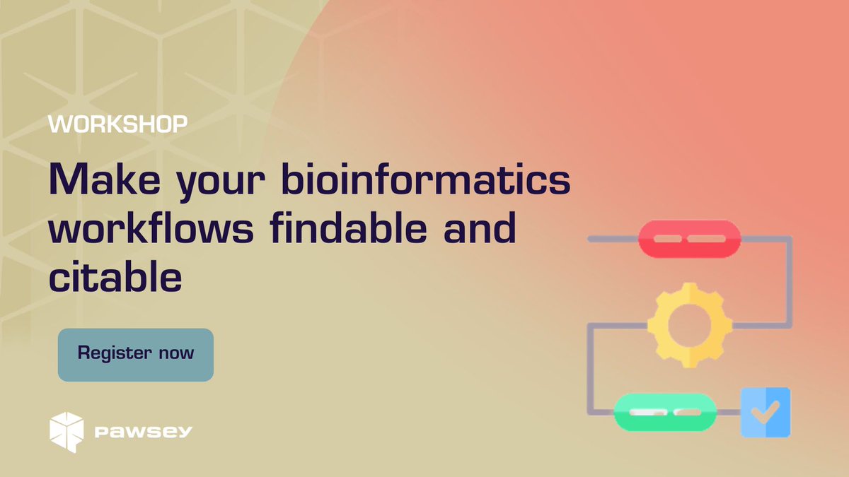 PawseyCentre's tweet photo. Struggling to make your bioinformatics workflows findable and citable? 🤔

Join this workshop on March 21 to learn about workflow registries and how to register your workflows on WorkflowHub. Register now: https://t.co/SXRjzQ5nFz

@ausbiocommons

#Bioinformatics #WorkflowHub https://t.co/CQcGQG1Ec5