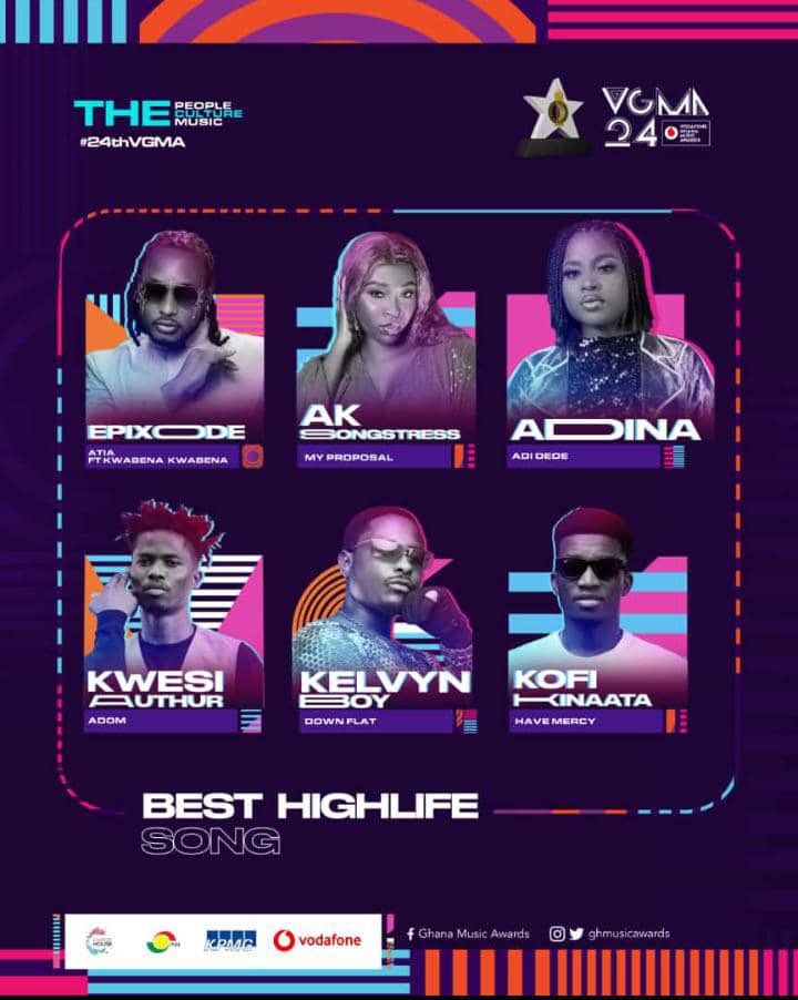 Massive cheers 🥂 to <a href="/AKSongstress/">Africa's Most Versatile</a> for her nomination in this year’s #24thVGMA Best Highlife song of the year! 

@apprisemusic is rooting for your win in this great category! Your recognition alone is an extra achievement &amp; we’re super proud of you💜💜💜 

#Music #Ghana #VGMA24