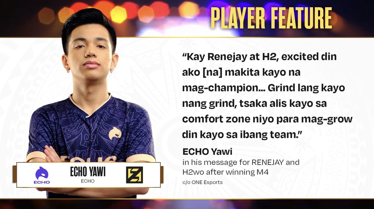 MPLPhilippines's tweet photo. Yawi’s message to his ex-teammates
#LakasNgPinas #MPLPhilippines https://t.co/ux5x15iKkd