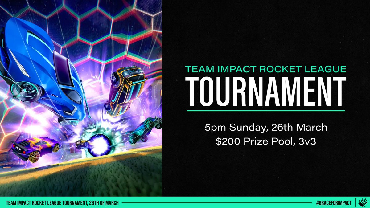 Rev up your engines! Team Impact is hosting our first Rocket League 3v3 off season community tournament boasting a $200 AUD prizepool! Be sure to sign up using the link below. We can't wait to see you next Sunday at 5pm AEDT.

🔗start.gg/tournament/imp…

#BraceForImpact