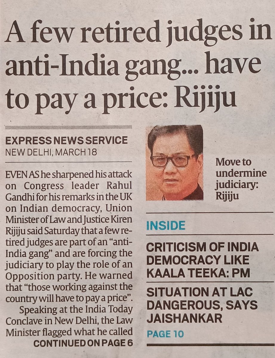 shailfilm's tweet photo. A very serious allegation on judges by @KirenRijiju. It is shocking
#TheInvestigation on #Police
#TheUndertrials on #jail.
#TheLegalBattle on #Judiciary
#zeedocs #Documentary https://t.co/wPJ7dL9zjJ