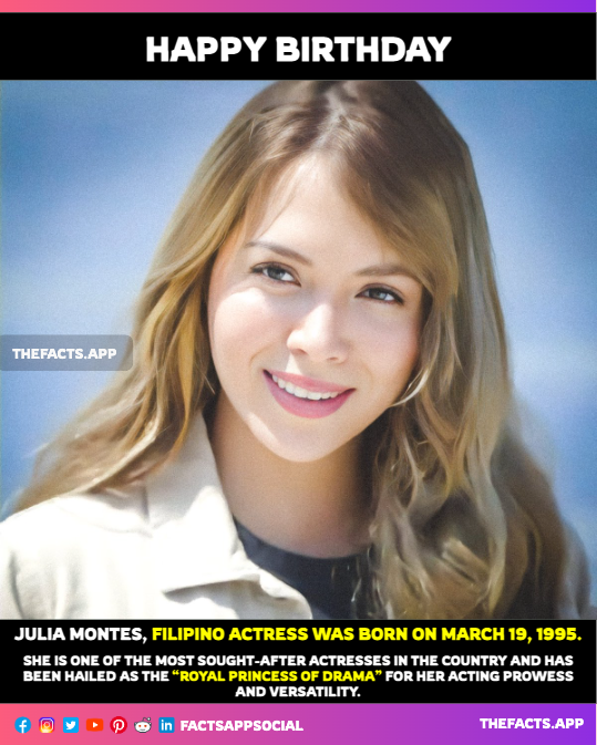 factsappsocial's tweet photo. #OnThisDay #DidYouKnow #JuliaMontes, Filipino actress was born on March 19, 1995. Performed in #TheReunion, #Asintado, and #DoubleKara.
https://t.co/MpWdxXAdhZ https://t.co/U6qviuinA5