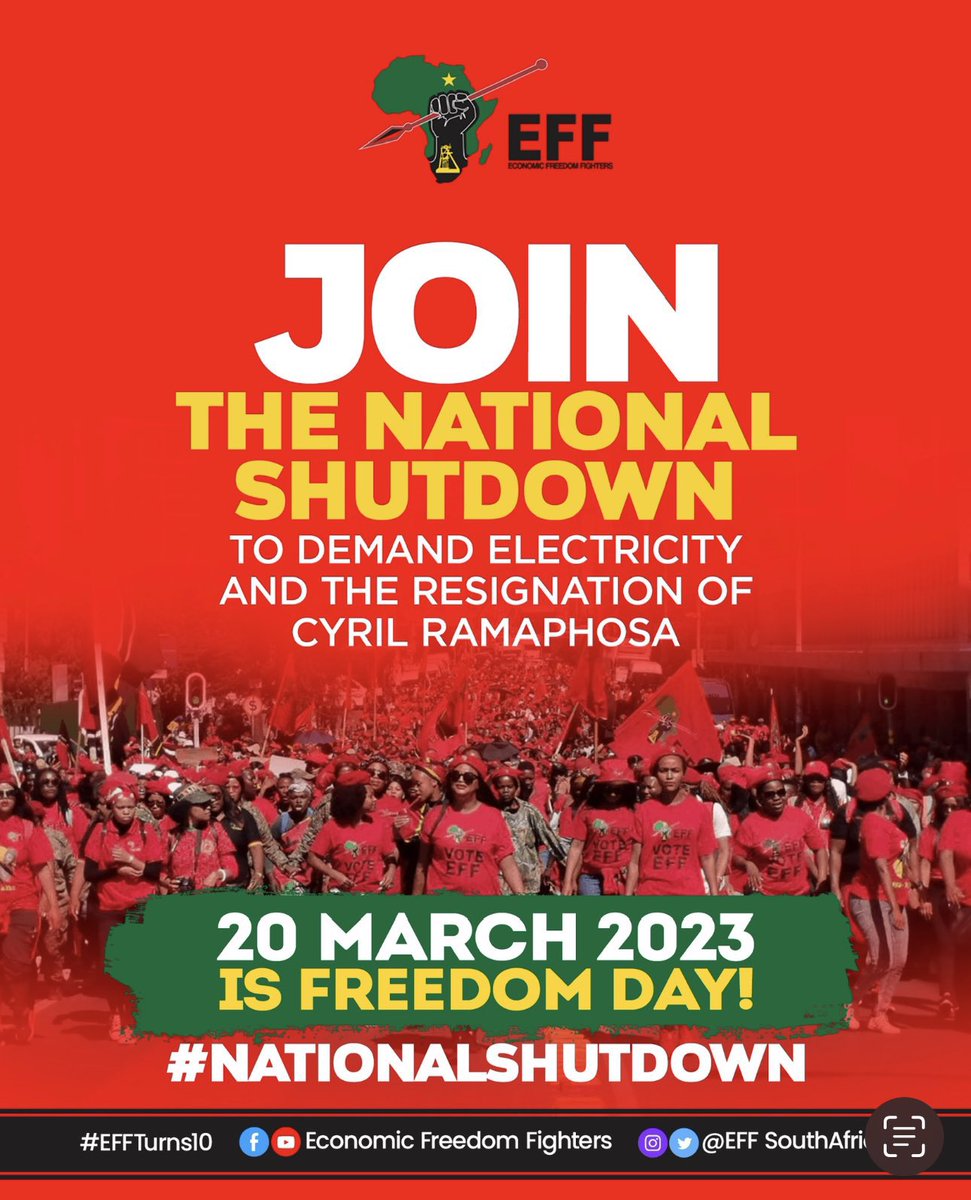 Omphile Maotwe on Twitter "Few hours to go, let’s shutdown the country