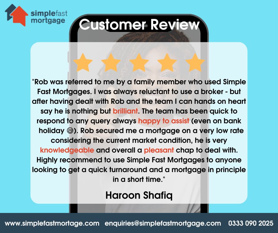simplefastmort's tweet image. "I can hands on heart say he is nothing but brilliant."

Thank You, Haroon!

☎️ 0333 090 2025
💻 enquiries@simplefastmortgage.com
🌐 bit.ly/3rZ67ch

#googlereviews #5starreview #simplefastmortgage #complexmortgages #property #ukproperty #mortgageadvice #mortgagebroker