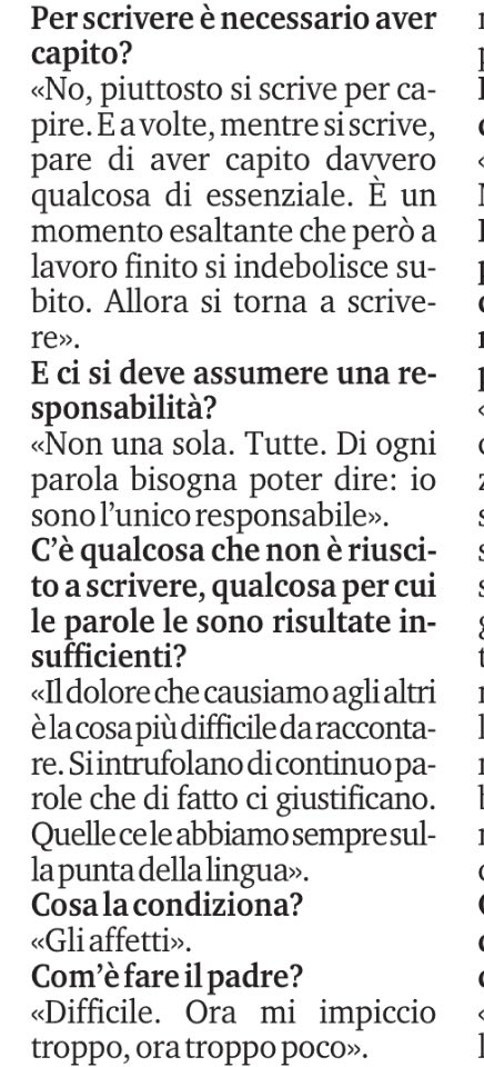Sciandi's tweet photo. Starnone su @LaStampa 

(E buona festa del papà) https://t.co/80NEyXvQmd