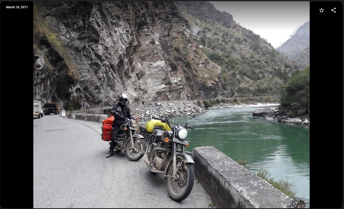 6 years ago. Crikey, that trip to India changed my life. That's a massive rockfall over the road in the background. nobody cared, drive on. Came across massive mud slides, rope bridges, ice covered roads over 3000m. We went for heat in the desert after this