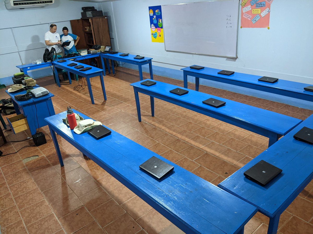 VernonKee's tweet photo. The amazing @teknoteach and I spent another March Break in Bluefields, Nicaragua maintaining the computer lab, running PD and introducing teachers to @PearDeck and @gimkit https://t.co/nZ5rTAEs61