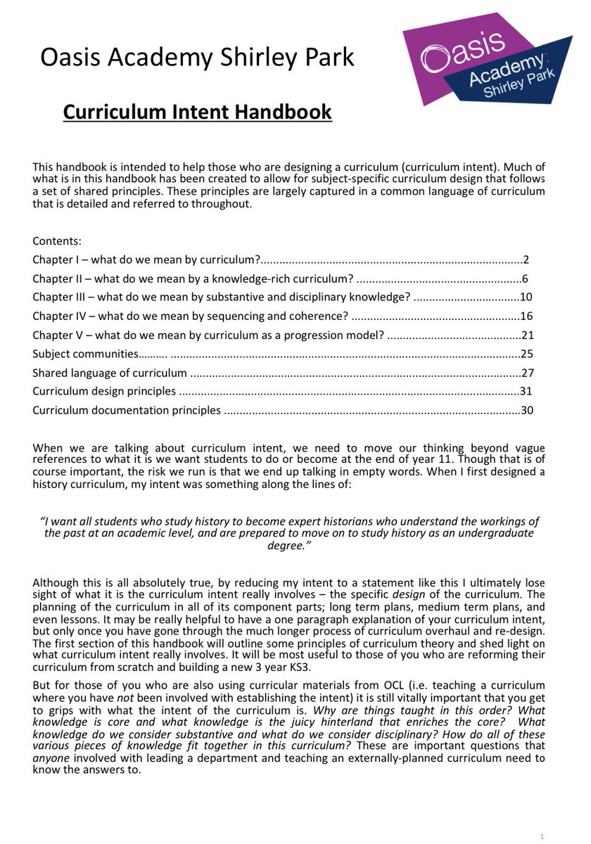 Curriculum handbook. A resource designed to:

📖 improve curricular understanding 

👥 develop a shared language around curriculum 

🔗 connect teachers to their subject communities 

mrvallanceteach.files.wordpress.com/2021/12/curric…