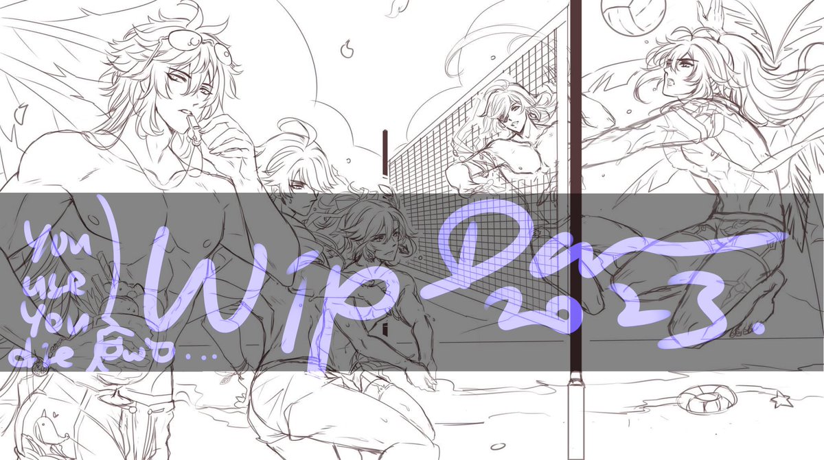 Draft for 5 characters-2 shikishi comm for Sara.

Finally can resume comm le! 
My concentration is back, burnout is gone, may it never return~(high hopes but one can always dream w)

... Now the problem is how I transfer the draft to the shikishi board to ink gua. 