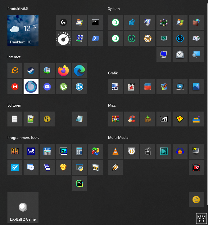 Maitre_Malterre's tweet image. #Startmenu #Chaos #FrühjahrsPutz
Bereich meines Startmenü&apos;s unter &apos;noch&apos; Win10
Sollte da unbedingt mal aufräumen... 😆