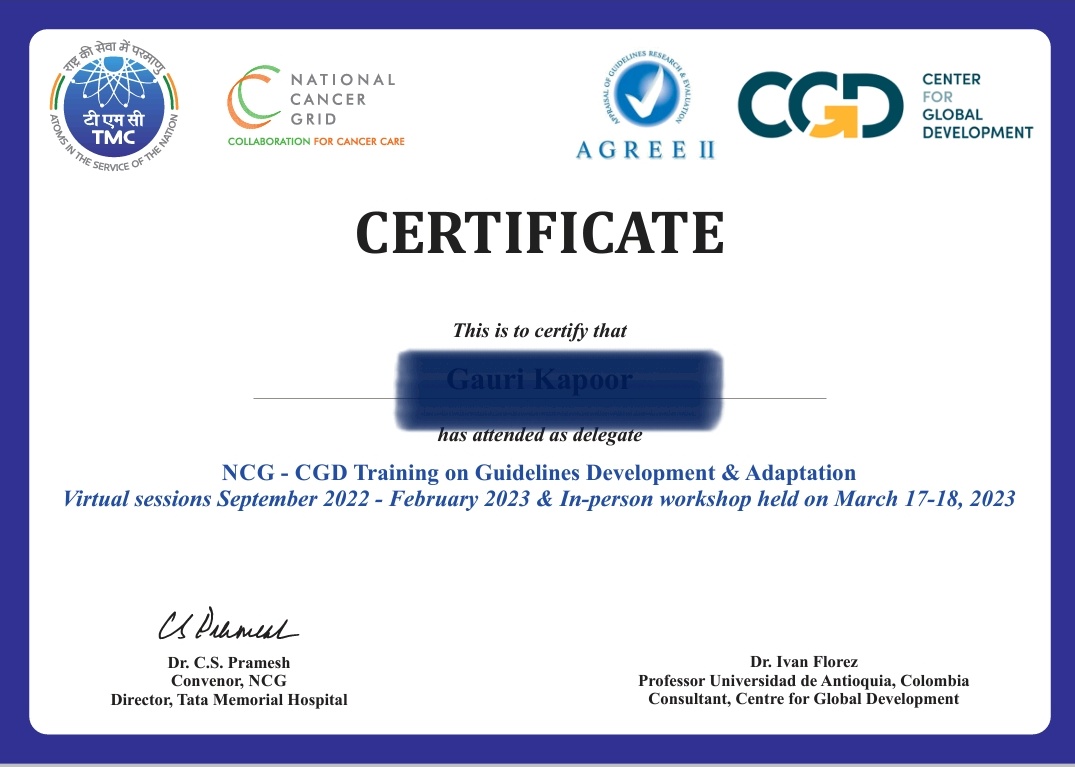 In our constant quest to get better & high quality care thru rigorously developed guidelines, @CancerGridIndia conducted a guideline methodology workshop with @CGDev Great participants & excellent course facilitator. @IvanD_Florez 5 months virtual & 2 days hands-on sessions